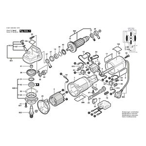 для угловой шлифмашины Bosch GWS 9-125 C 230 V 0601348603, деталировка 1