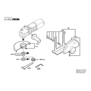 для угловой шлифмашины Bosch GWS 9-125 C 230 V 0601348603, деталировка 2