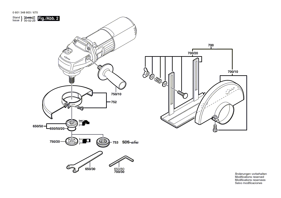 для угловой шлифмашины Bosch GWS 9-125 C 230 V 0601348603, деталировка 2