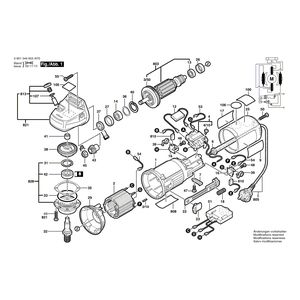 для угловой шлифмашины Bosch GWS 9-125 CE 230 V 0601344603, деталировка 1