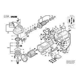 для угловой шлифмашины Bosch GWS 9-125 CS 230 V 0601343003, деталировка 1