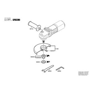 для угловой шлифмашины Bosch GWS 9-125 CS 230 V 0601343003, деталировка 2