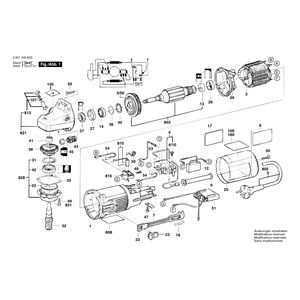 для угловой шлифмашины Bosch GWS 9-150 C 230 V 0601345603, деталировка 1