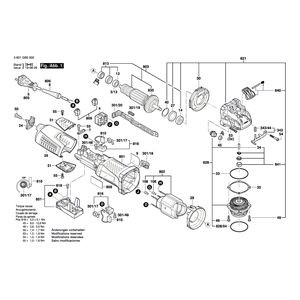 для угловой шлифмашины Bosch GWX 13-125 230 V 3601GB5000, деталировка 1