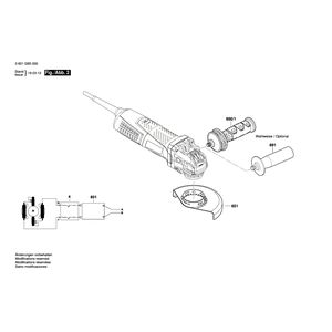 для угловой шлифмашины Bosch GWX 13-125 230 V 3601GB5000, деталировка 2