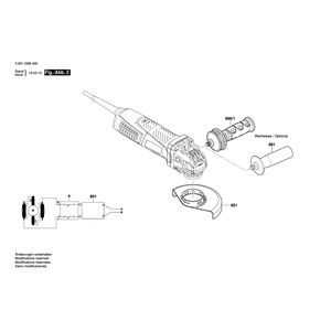 для угловой шлифмашины Bosch GWX 13-125 S 230 V 3601GB6000, деталировка 2