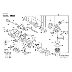 для угловой шлифмашины Bosch GWX 17-125 S 230 V 3601GC5000, деталировка 1