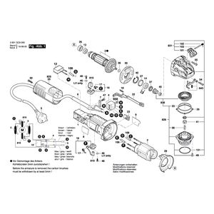 для угловой шлифмашины Bosch GWX 750-115 230 V 3601GC9000, деталировка 1