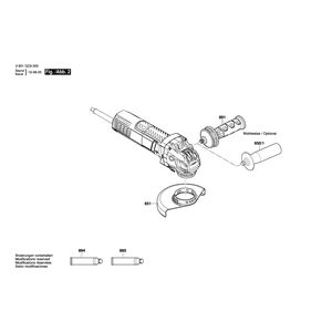 для угловой шлифмашины Bosch GWX 750-115 230 V 3601GC9000, деталировка 2