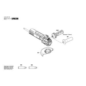 для угловой шлифмашины Bosch GWX 9-115 S 230 V 3601GB1000, деталировка 2