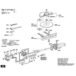 для угловой шлифмашины Bosch HV 79 220 V 0601341003, деталировка 2