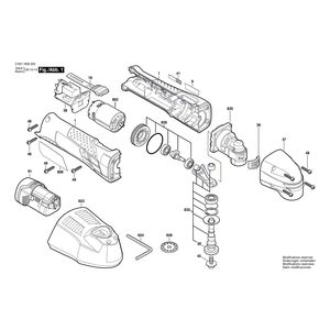 для универсального мультиинструмента Bosch GOP 10,8 V-LI 10.8 V 3601H58000, деталировка 1