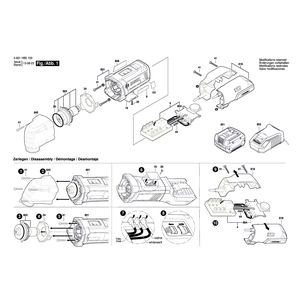 для универсального мультиинструмента Bosch GOP 14,4 VEC 14.4 V 3601HB0100, деталировка 1