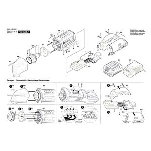 для универсального мультиинструмента Bosch GOP 18 VEC 18 V 3601HB0000, деталировка 1