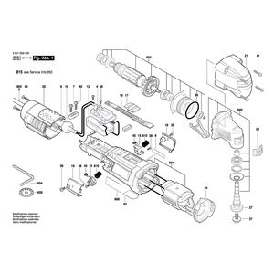 для универсального мультиинструмента Bosch GOP 2000 CE 230 V 3601B30001, деталировка 1