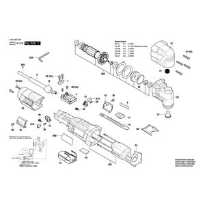 для универсального мультиинструмента Bosch GOP 30-28 230 V 3601B37001, деталировка 1