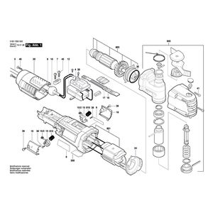 для универсального мультиинструмента Bosch GOP 300 SCE 230 V 3601B30500, деталировка 1