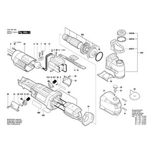 для универсального мультиинструмента Bosch GOP 40-30 230 V 3601B31000, деталировка 1