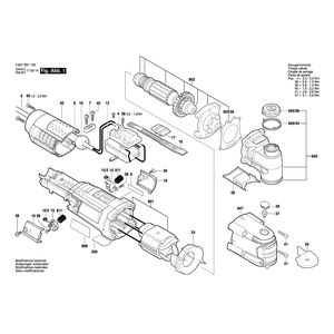 для универсального мультиинструмента Bosch GOP 55-36 230 V 3601B31100, деталировка 1