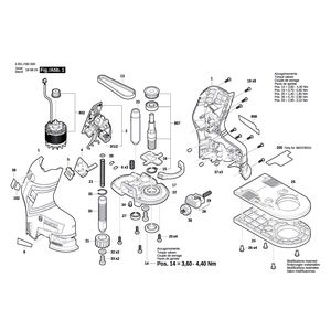 для вертикальной фрезерной машины Bosch GKF 12V-8 12 V 3601FB0000, деталировка 1