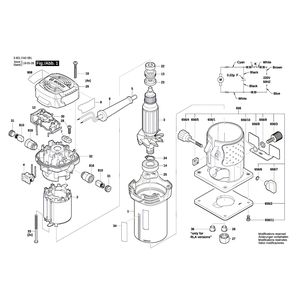 для вертикальной фрезерной машины Bosch GKF 550 230 V 3601FA0022, деталировка 1