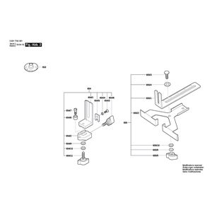 для вертикальной фрезерной машины Bosch GKF 550 230 V 3601FA0022, деталировка 2