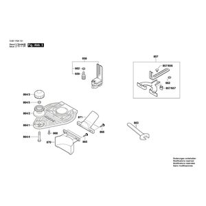 для вертикальной фрезерной машины Bosch GKF 600 230 V 3601F0A101, деталировка 3