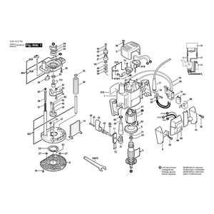 для вертикальной фрезерной машины Bosch GOF 1300 ACE 230 V 0601613703, деталировка 1