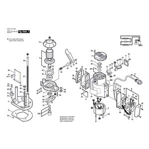 для вертикальной фрезерной машины Bosch GOF 1600 A 230 V 0601615003, деталировка 1