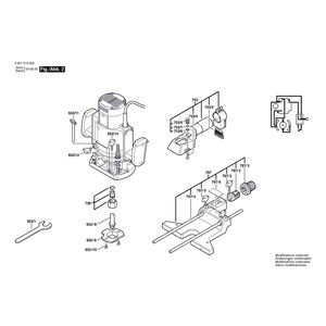 для вертикальной фрезерной машины Bosch GOF 1700 ACE 220 V 0601615603, деталировка 2