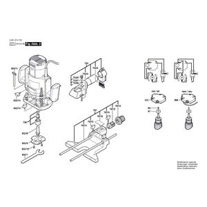 для вертикальной фрезерной машины Bosch GOF 1700 ACE 220 V 0601615703, деталировка 2