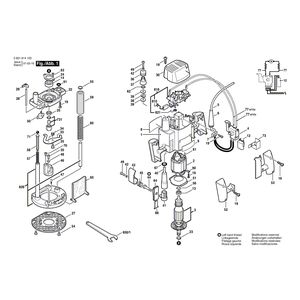 для вертикальной фрезерной машины Bosch GOF 900 230 V 0601614103, деталировка 1