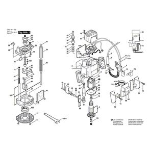 для вертикальной фрезерной машины Bosch GOF 900 CE 230 V 0601614603, деталировка 1