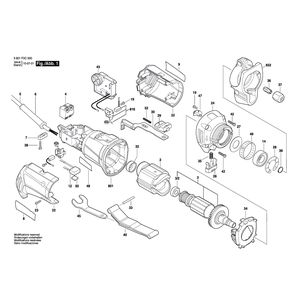 для вертикальной фрезерной машины Bosch GTR 30 230 V 3601F0C000, деталировка 1