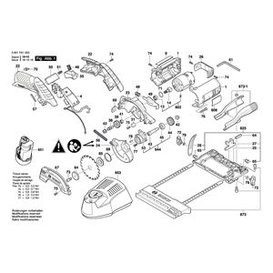 для аккумуляторной циркулярной пилы Bosch GKS 10,8 V-LI 10.8 V 3601FA1000, деталировка 1