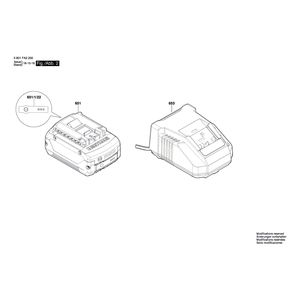 для аккумуляторной циркулярной пилы Bosch GKS 18V-57 18 V 3601FA2200, деталировка 2