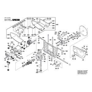 для настольной циркулярной пилы Bosch GTS 10 230 V 3601L30200, деталировка 2