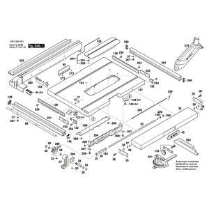 для настольной циркулярной пилы Bosch GTS 10 J 230 V 3601M30501, деталировка 1