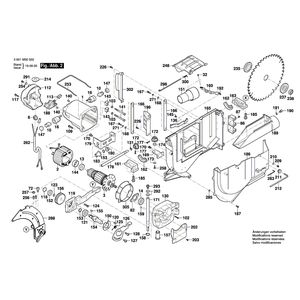 для настольной циркулярной пилы Bosch GTS 10 J 230 V 3601M30502, деталировка 2