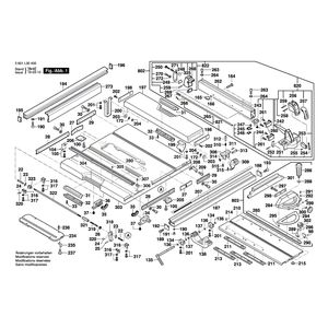 для настольной циркулярной пилы Bosch GTS 10 XC 230 V 3601L30400, деталировка 1