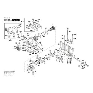 для настольной циркулярной пилы Bosch GTS 10 XC 230 V 3601L30400, деталировка 2