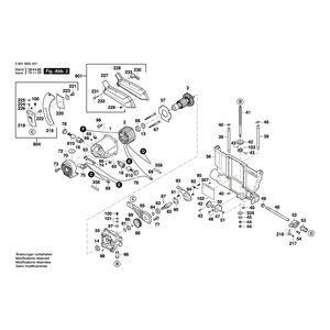 для настольной циркулярной пилы Bosch GTS 10 XC 230 V 3601M30401, деталировка 2