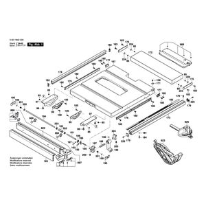 для настольной циркулярной пилы Bosch GTS 635-216 230 V 3601M42000, деталировка 1