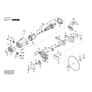 для настольной циркулярной пилы Bosch GTS 635-216 230 V 3601M42000, деталировка 2