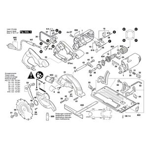 для ручной циркуляной пилы Bosch GKS 160 230 V 3601F70000, деталировка 1