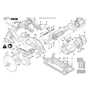 для ручной циркуляной пилы Bosch GKS 190 230 V 3601F23000, деталировка 1