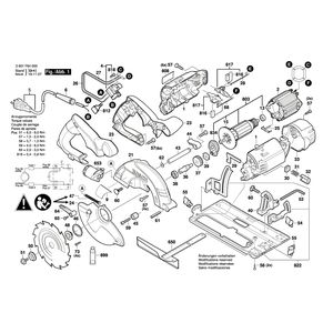 для ручной циркуляной пилы Bosch GKS 55 230 V 3601F64000, деталировка 1