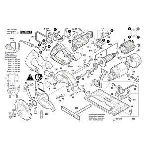 для ручной циркуляной пилы Bosch GKS 55 CE 230 V 3601F64700, деталировка 1