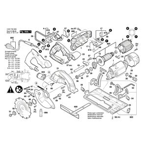 для ручной циркуляной пилы Bosch GKS 55 CE 230 V 3601F64800, деталировка 1