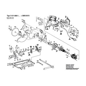 для ручной циркуляной пилы Bosch GKS 55 S 220 V 0601650003, деталировка 1